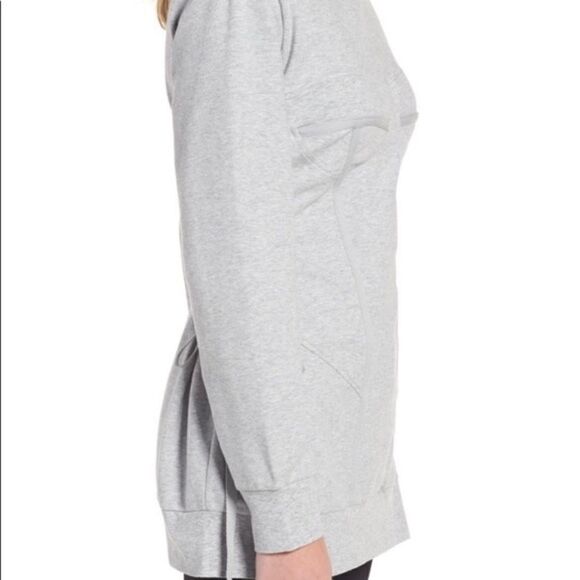 TROUVE Gray Corset Sweater Lace Up Side Crewneck Sweatshirt - Picture 2 of 12